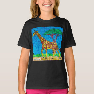 Jirafa (vívida) - Camiseta básica para niña