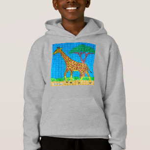 Jirafa (vívida) - Sudadera con capucha para niño