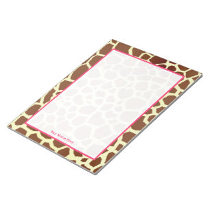 Jirafa y libreta personalizada rosa