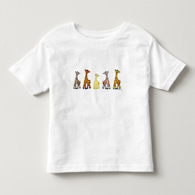Jirafas del bebé en una camiseta del niño de la (Anverso)