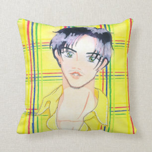 Jiremi en almohada de la tela escocesa