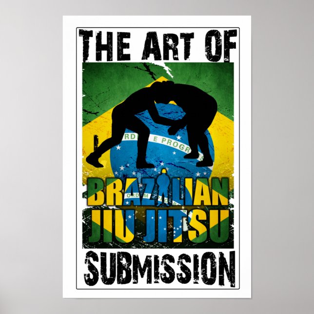 Jiu JItsu brasileño - Poster de arte de presentar  (Frente)