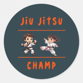 Jiu Jitsu Champ Pegatina del partido de cumpleaños