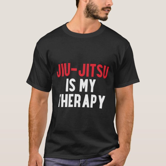 Jiu-Jitsu Es Mi Terapia Camisa De Larga Manga (Anverso)