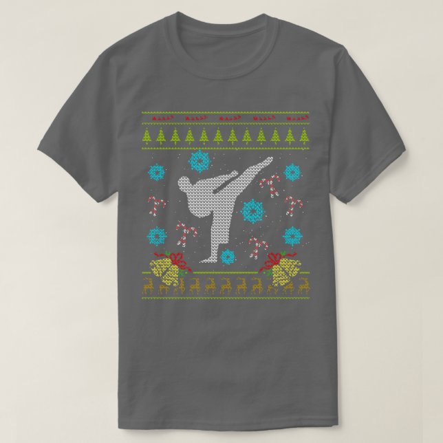 Jiu Jitsu Navidades feos Sweater (Diseño del anverso)
