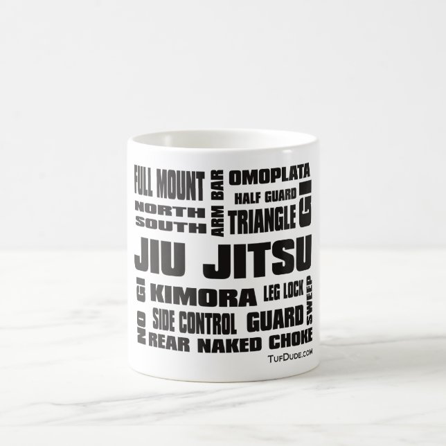 Jiu Jitsu - taza de café de la terminología (Centro)