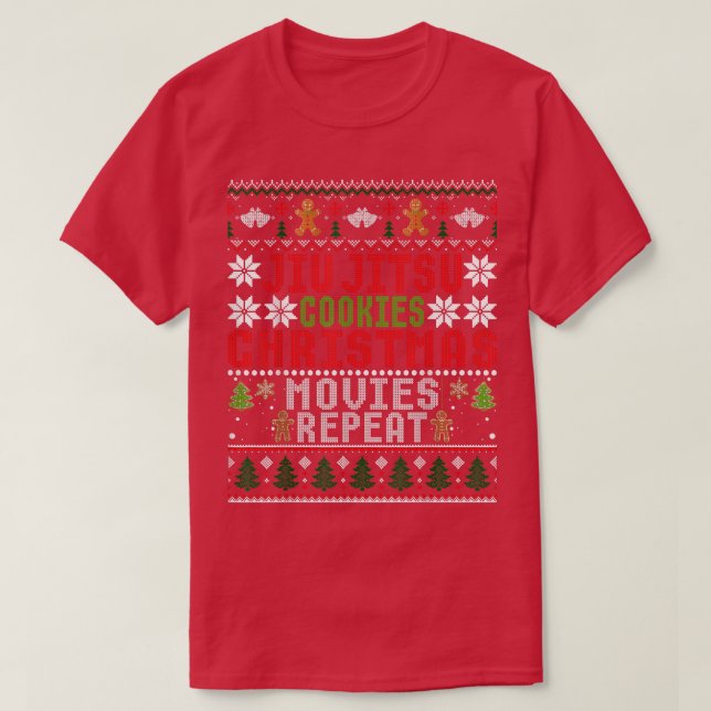 Jiu Jitsu Ugly Christmas Sweater Martial Arts Gift (Diseño del anverso)