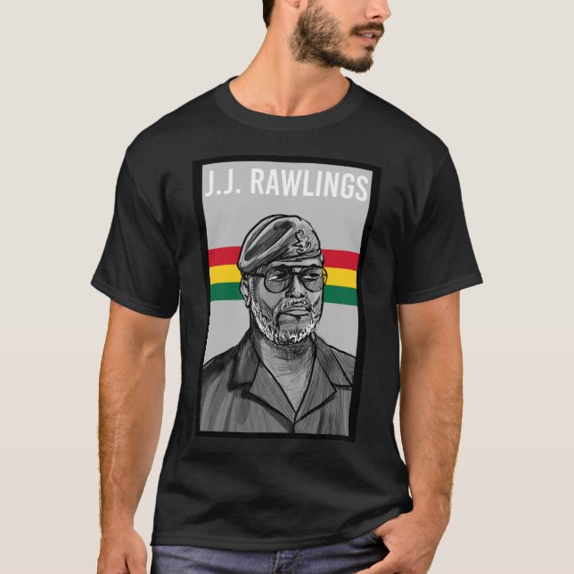 JJ Rawlings Ghana dibuja camiseta clásica (Anverso)