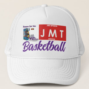 JMT BASKETBALL. Sombrero de camión, blanco y negro