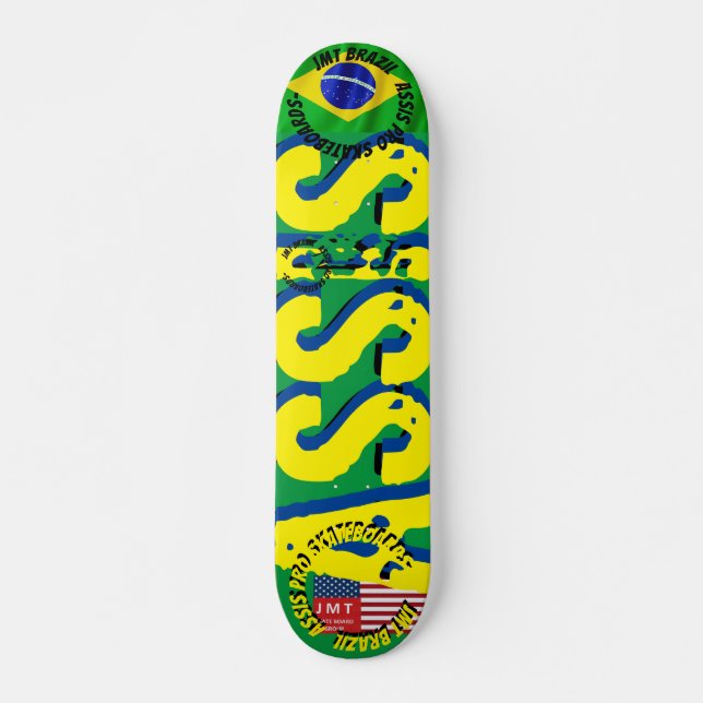 JMT BRAZIL ASSIS PRO 7 Placa de skateboard de 3/4" (Anverso )