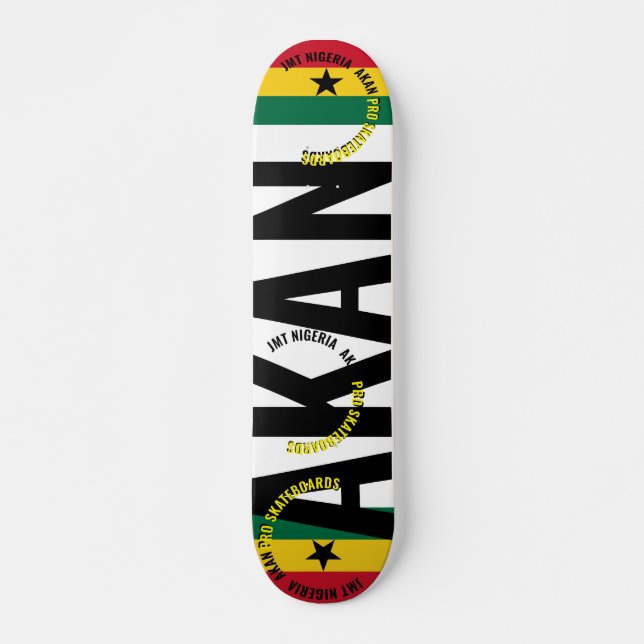JMT GHANA AKAN 7 3/4" cubierta para skateboard (Anverso )