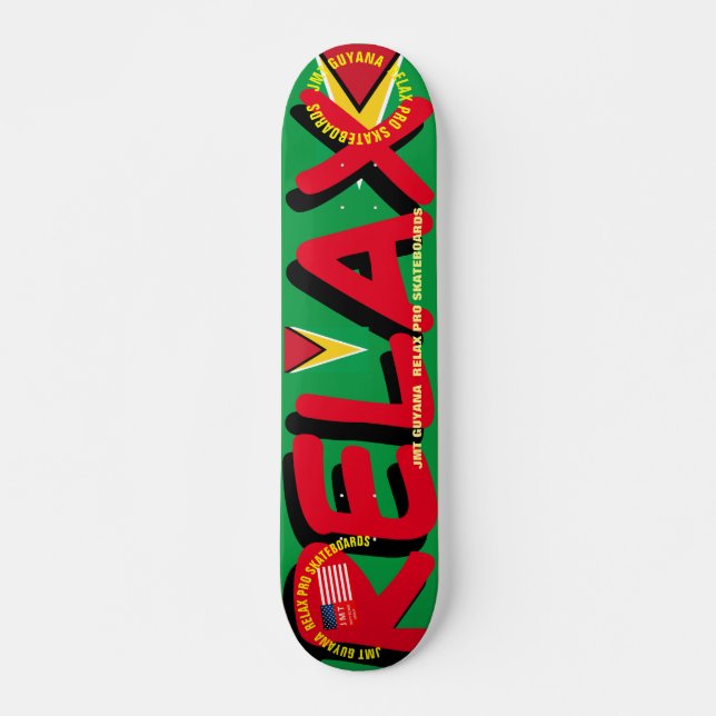 JMT GUYANA  RELAJA  !! 7 3/4" Deck de Skateboard (Anverso )