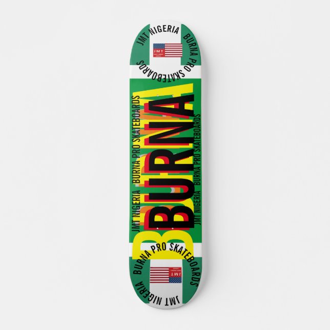 JMT NIGERIA BURNA 7 3/4" Tabla de Skateboard (Anverso )
