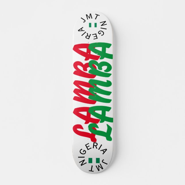 JMT NIGERIA LAMBA 7 3/4" cubierta para skateboard (Anverso )