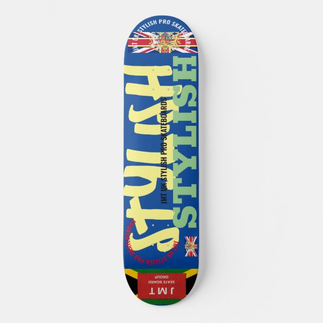 JMT UK  ESTILOSO  8 1/4" Tablón de Skateboard (Anverso)