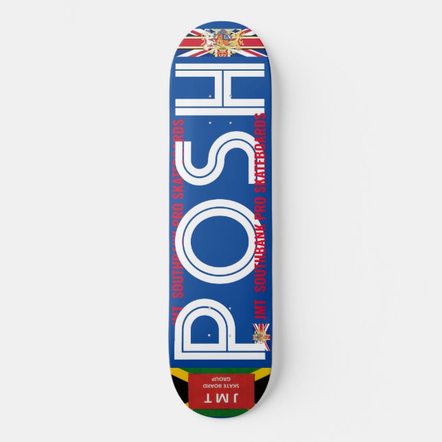 JMT UK POSH 8 Skateboard Deck de 1/4" (Anverso)