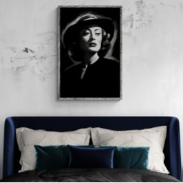 Joan Crawford noir, poster de impresión en blanco