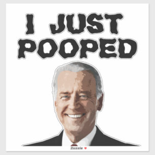 JOE BIDEN ACABO DE PONER 14x14 PEGATINA DECAL
