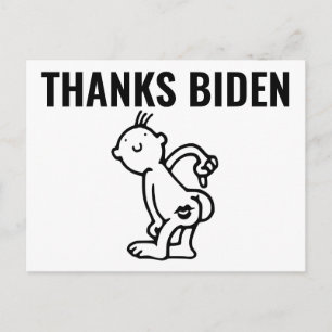 JOE BIDEN FUNNY GRACIAS A LAS Postales DE BUTT