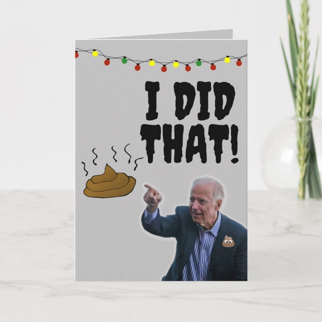 JOE BIDEN LO HICE CON TARJETAS DE NAVIDADES POOP (Anverso)