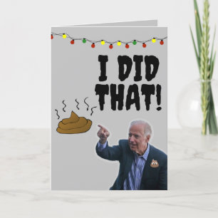 JOE BIDEN LO HICE CON TARJETAS DE NAVIDADES POOP