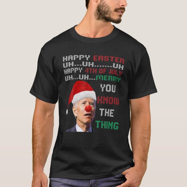 Joe Biden Navidades Feo Sweater Para Hombres (Anverso)