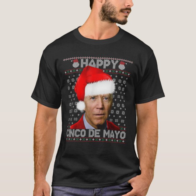 Joe Biden Navidades feos suéter Santa Happy Cinco (Anverso)