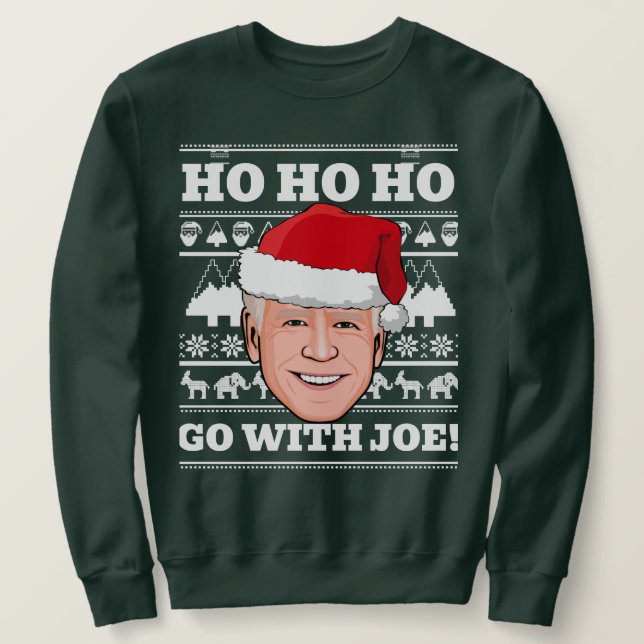 Joe Biden Navidades feos Sweater Go con Joe (Anverso del diseño)