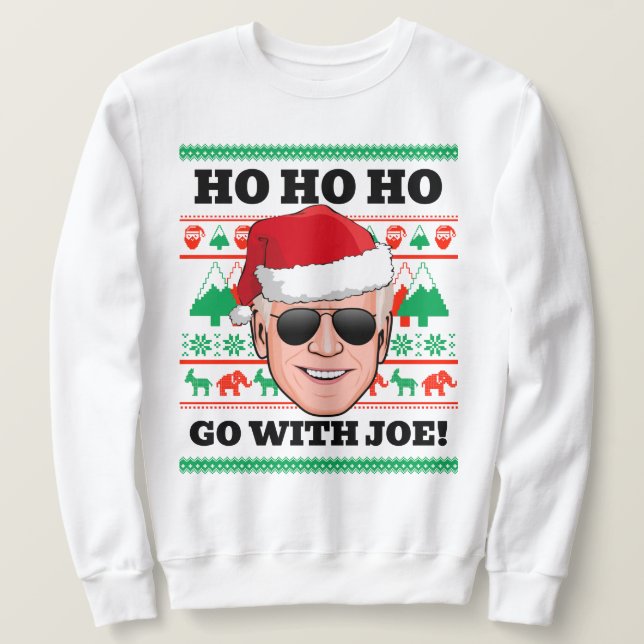 Joe Biden Navidades feos Sweater Go con Joe (Anverso del diseño)