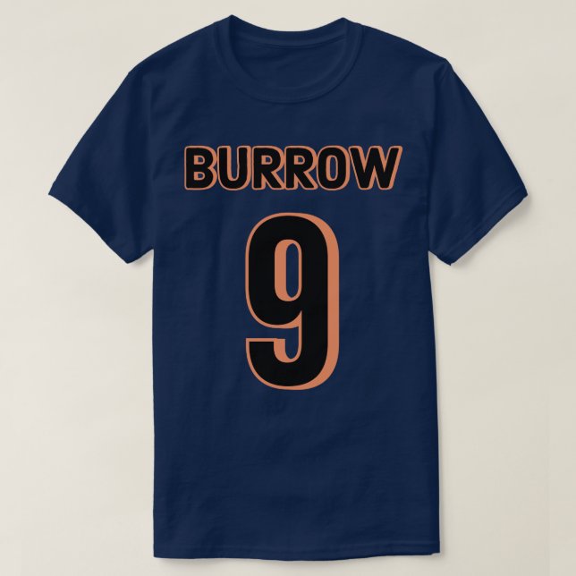 Joe Burrow 9 Bengals Jersey Essential TShirt (Diseño del anverso)