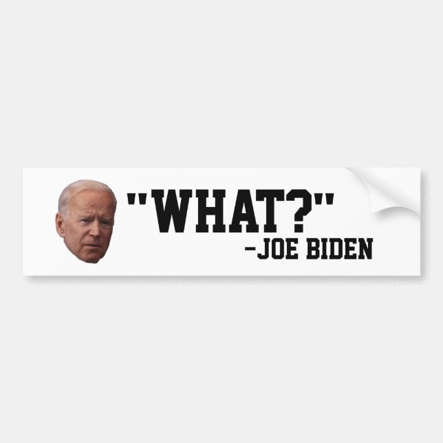 JOE CONFUNDIDO BIDEN "¿QUÉ?" Pegatinas para coches (Frente)