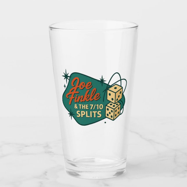 Joe Finkle & The 7/10 Splits Rockin' Pint Glass (Anverso)