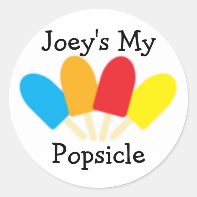 Joey es mi Pegatina popsicle (Anverso)