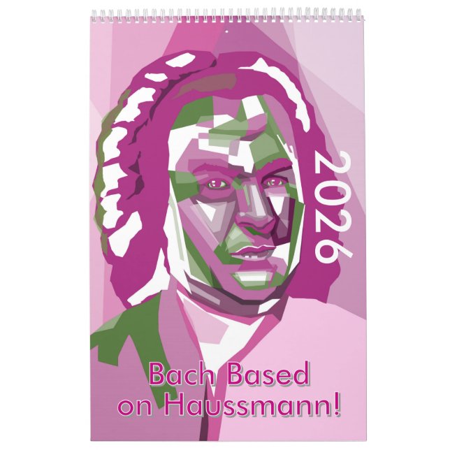 Johann Sebastian Bach, calendario moderno 2026 (Tapa)