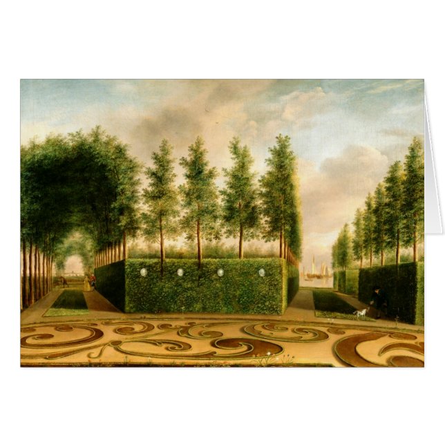 Johannes Janson A Formal Garden Vintage Painting (Anverso (Horizontal))