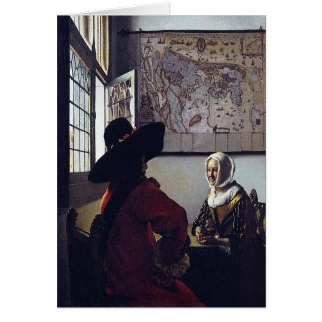 Johannes Vermeer, Funcionario Y Chica Ridículo (Frente)