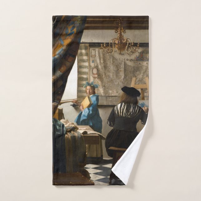 Johannes Vermeer - La historia de la pintura (Toalla de mano)