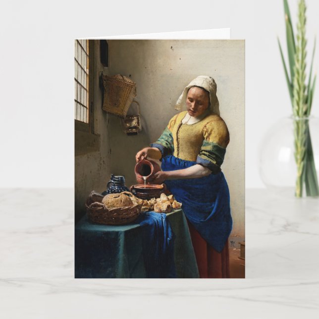 Johannes Vermeer - La tarjeta postal de la sirvien (Anverso)