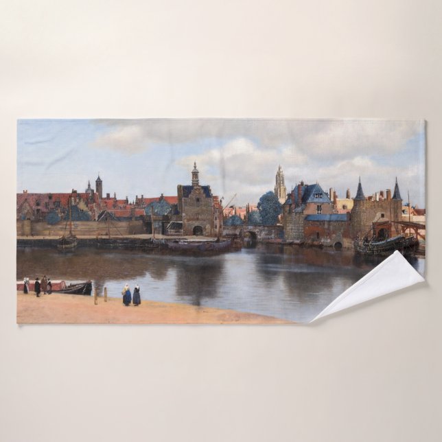Johannes Vermeer - Vista de Delft (Toalla de baño)