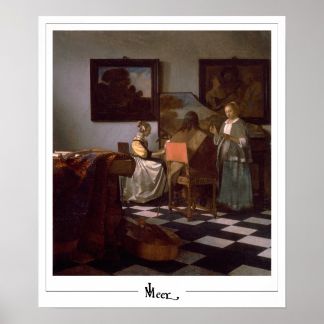 Johannes Vermeer Zedign Poster de arte #19 (Frente)