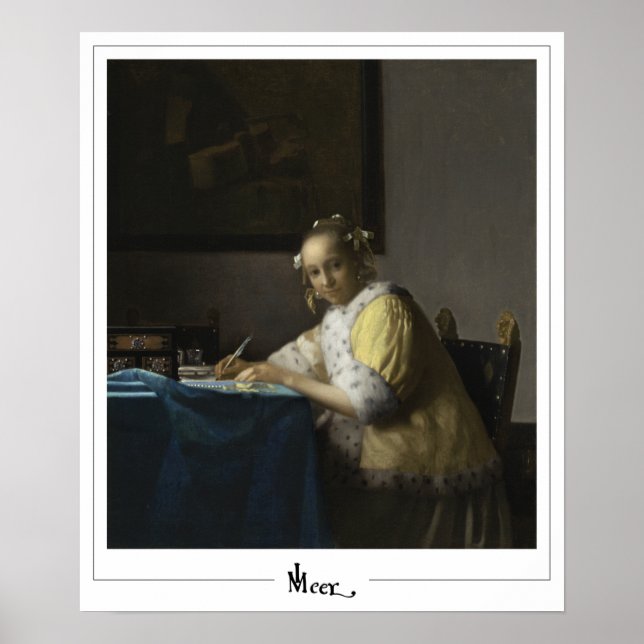 Johannes Vermeer Zedign Poster de arte #31 (Frente)