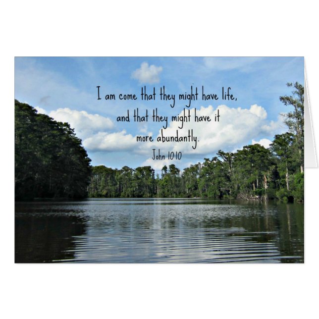 John 10:10 Estoy aquí para que tengan vida... (Anverso (Horizontal))