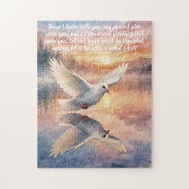 John 14:27 Christian White Dove Jigsaw Puzzle