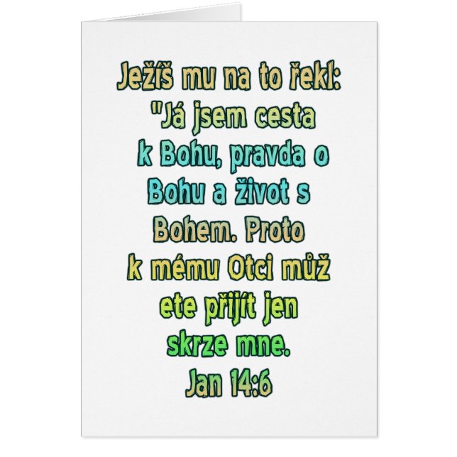 John 14:6 Checo (Frente)