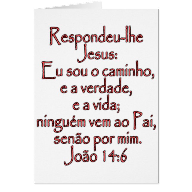 John 14:6 Portugués (Frente)