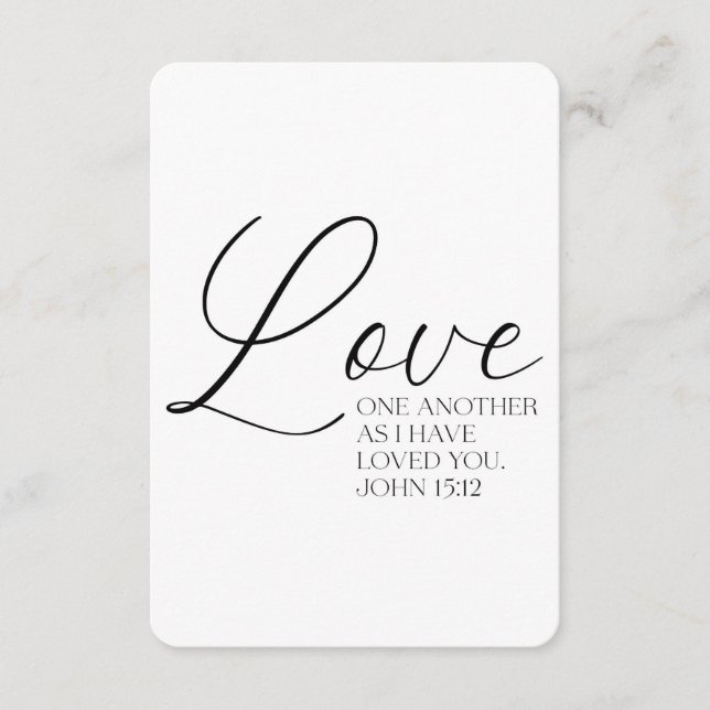 John 15:12 Tarjeta de memoria de guiones (Anverso)