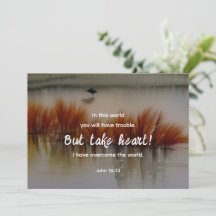 John 16:33 He superado la tarjeta plana bíblica ve