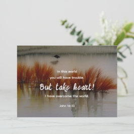 John 16:33 He superado la tarjeta plana bíblica ve