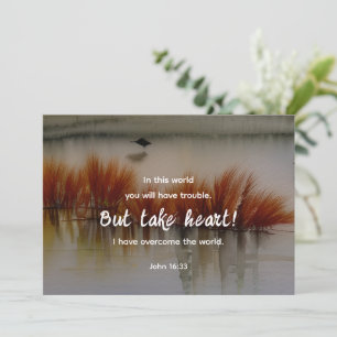 John 16:33 He superado la tarjeta plana bíblica ve