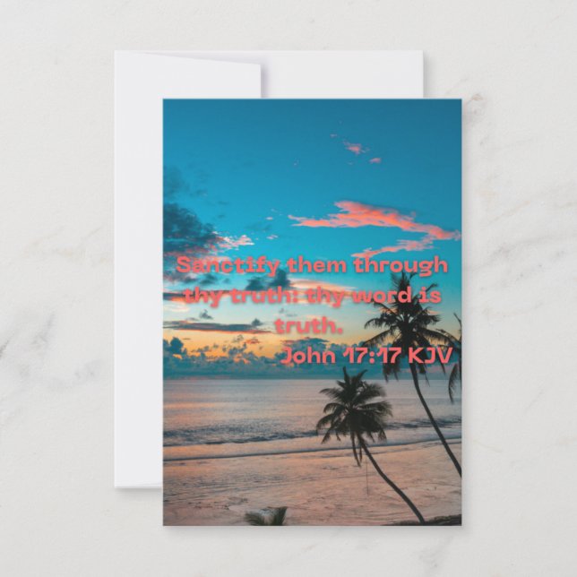 John 17:17 KJV Biblia Verse Pic Tarjeta de felicit (Anverso)